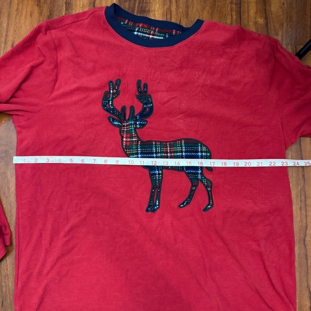 Eddie Bauer Thermal Christmas Deer Sleepwear Size XL - Picture 5 of 7